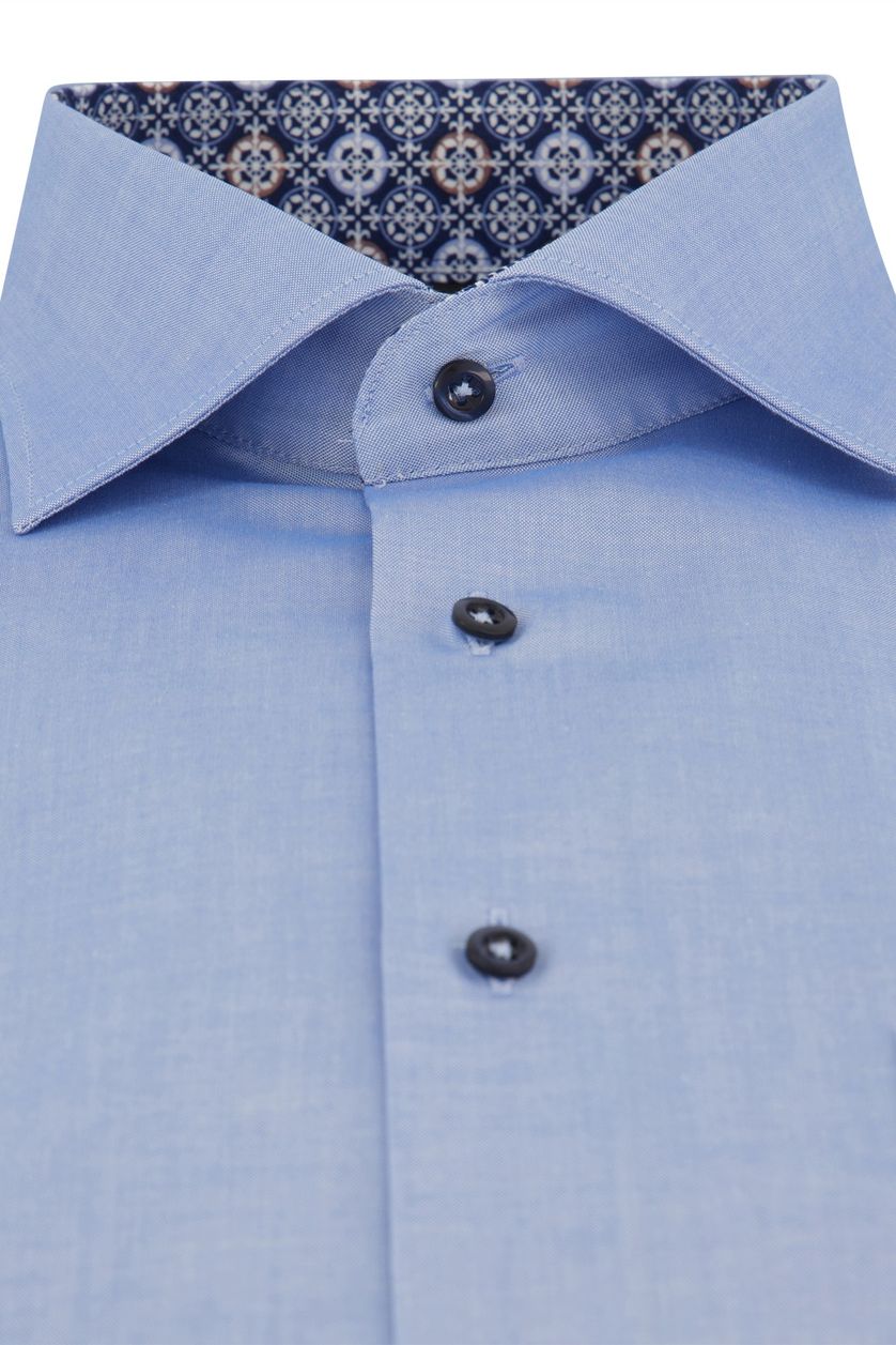 Eterna business overhemd Modern Fit lichtblauw effen katoen normale fit wide spread