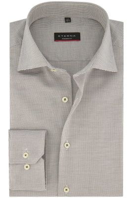 Eterna Eterna business overhemd Modern Fit grijs geruit katoen normale fit wide spread