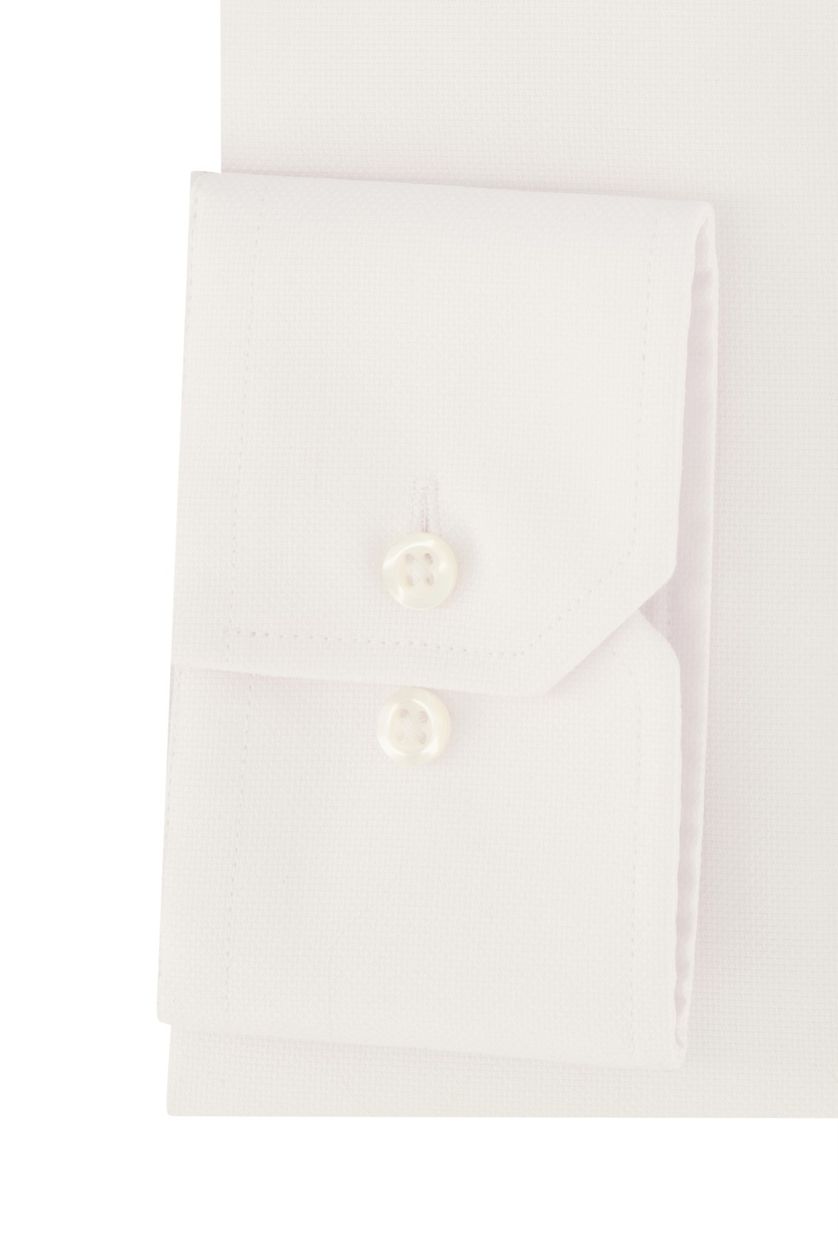 Zakelijk Eterna overhemd Modern Fit wit uni met borstzak