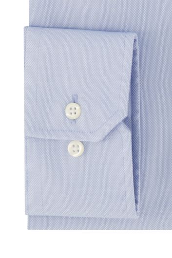 Eterna business overhemd strijkvrij Comfort Fit wijde fit lichtblauw geprint katoen