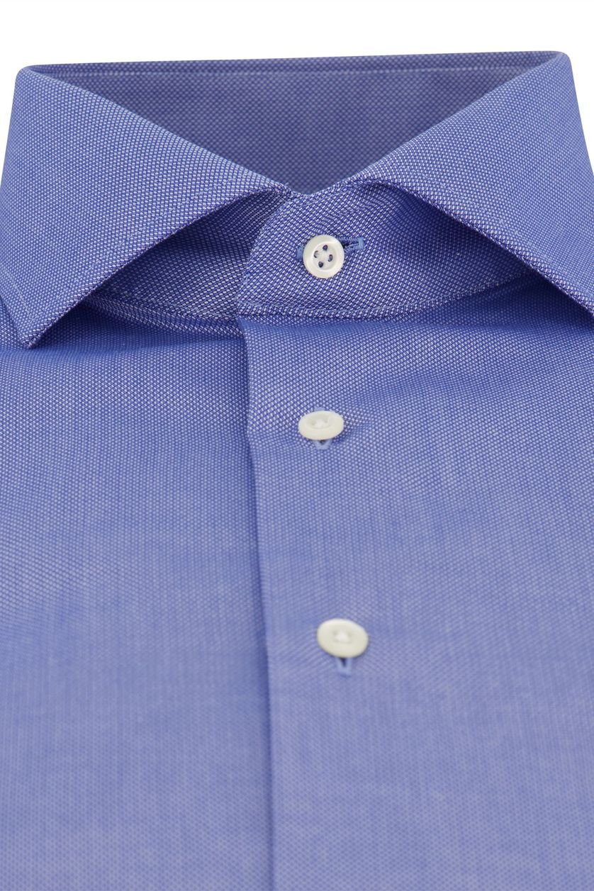 Eterna business overhemd Comfort Fit blauw geprint katoen wijde fit strijkvrij