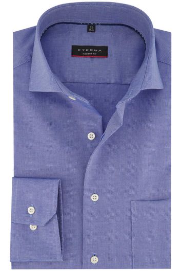 Eterna business overhemd Modern Fit normale fit donkerblauw geprint katoen
