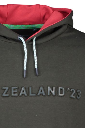 New Zealand Oruru sweater ronde hals groen effen 