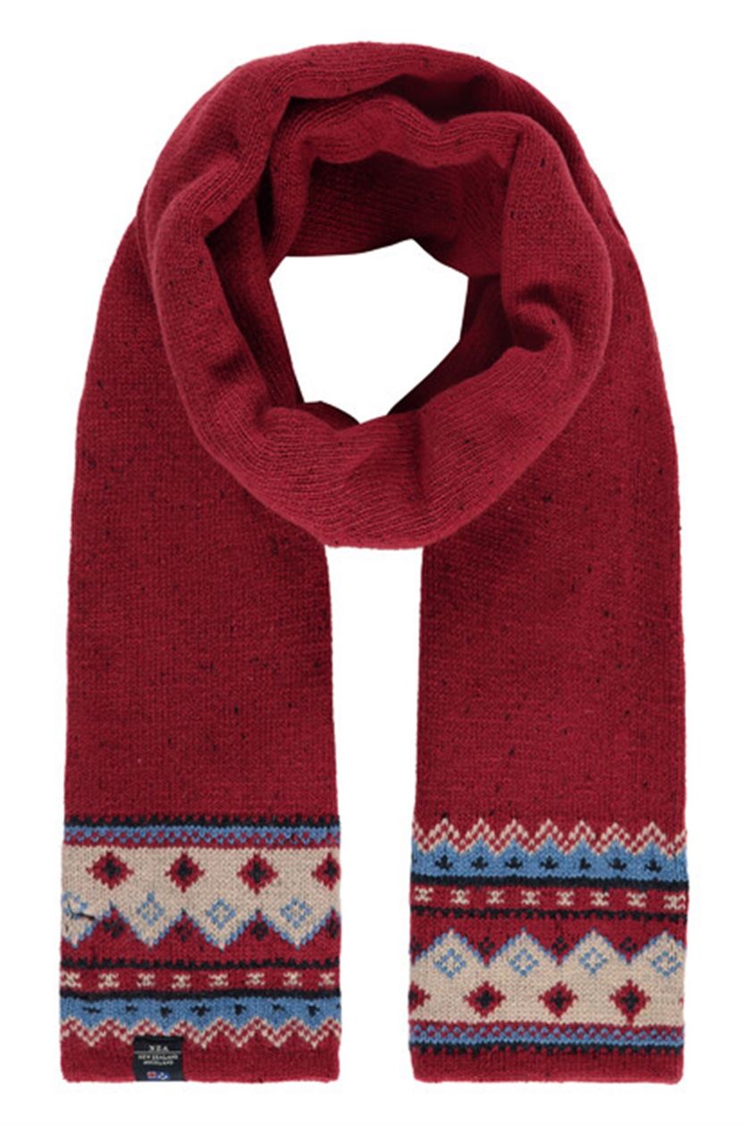 New Zealand sjaal geprint rood