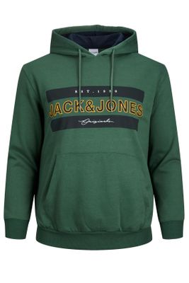 Jack & Jones Jack & Jones hoodie groen met print katoen
