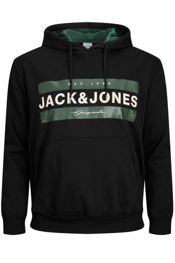 Zwarte Jack & Jones Plus Size hoodie capuchon