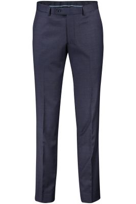 Portofino Portofino pantalon normale fit donkerblauw geruit