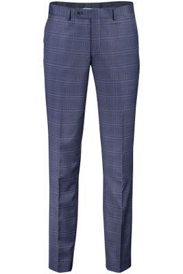 Portofino Portofino pantalon mix en match donkerblauw geruit merinowol Portofino pantalon mix en match donkerblauw geruit merinowol normale fit 