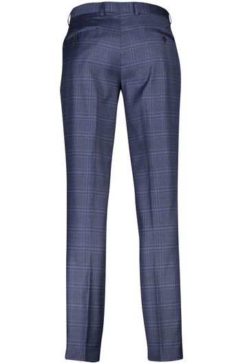 pantalon mix en match Portofino donkerblauw geruit pantalon mix en match Portofino normale fit donkerblauw geruit