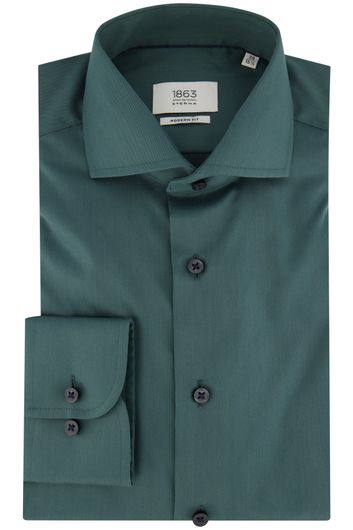 Eterna business overhemd Modern Fit normale fit groen effen katoen