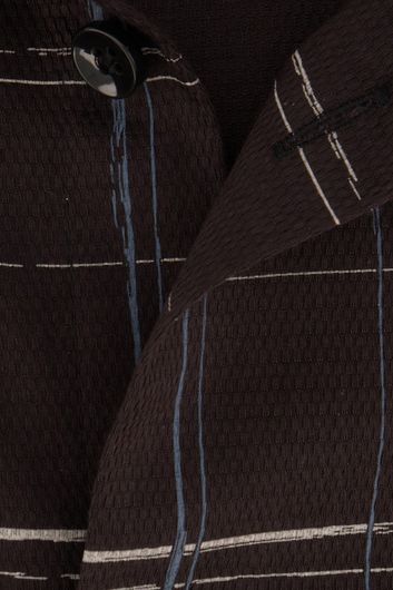 John Miller casual overhemd slim fit zwart geruit katoen
