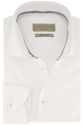 John Miller John Miller zakelijk overhemd slim fit wit effen katoen