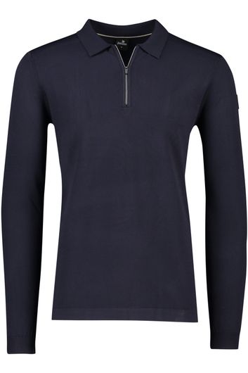 polo Vanguard donkerblauw effen normale fit