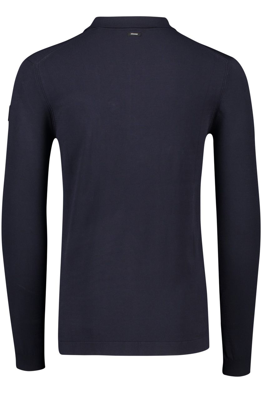 Vanguard polo donkerblauw effen normale fit