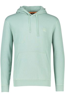 Hugo Boss Hugo Boss Wetalk sweater hoodie turquoise effen katoen