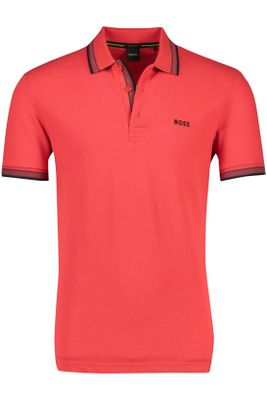 Hugo Boss Hugo Boss poloshirt met logo rood effen katoen normale fit