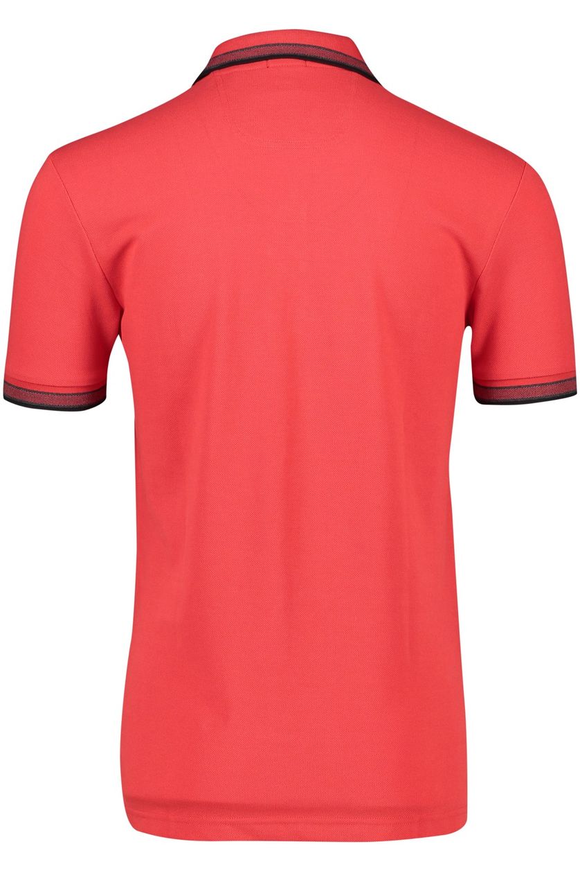 Hugo Boss poloshirt met logo rood effen katoen normale fit
