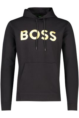 Hugo Boss Hugo Boss sweater zwart geprint katoen hoodie 