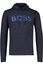 Hugo Boss sweater blauw effen katoen hoodie 