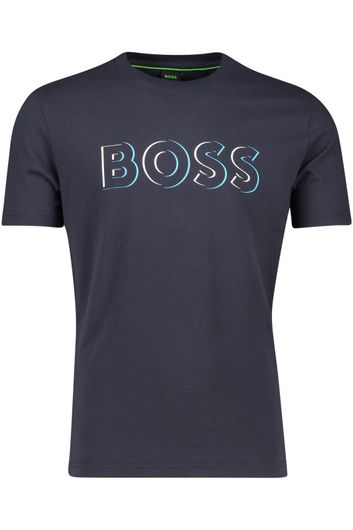 Hugo Boss t-shirt navy Tee 5 katoen 