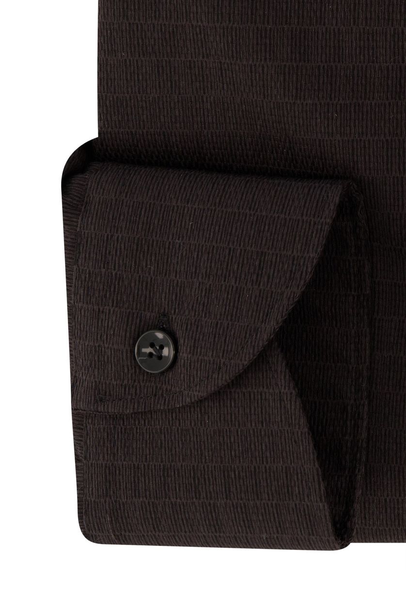 John Miller business overhemd Tailored Fit zwart effen katoen