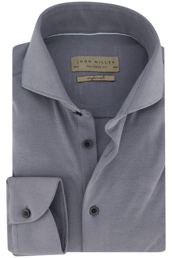 John Miller business overhemd John Miller Tailored Fit normale fit blauw effen katoen