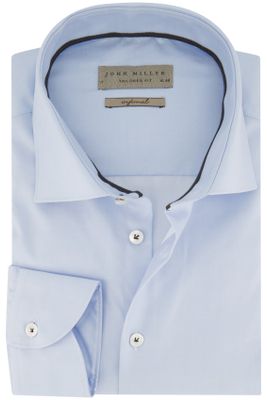 John Miller John Miller business overhemd John Miller Tailored Fit normale fit lichtblauw effen katoen