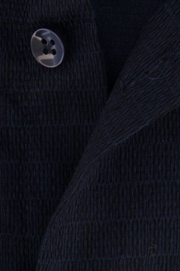 John Miller overhemd mouwlengte 7 slim fit donkerblauw effen katoen