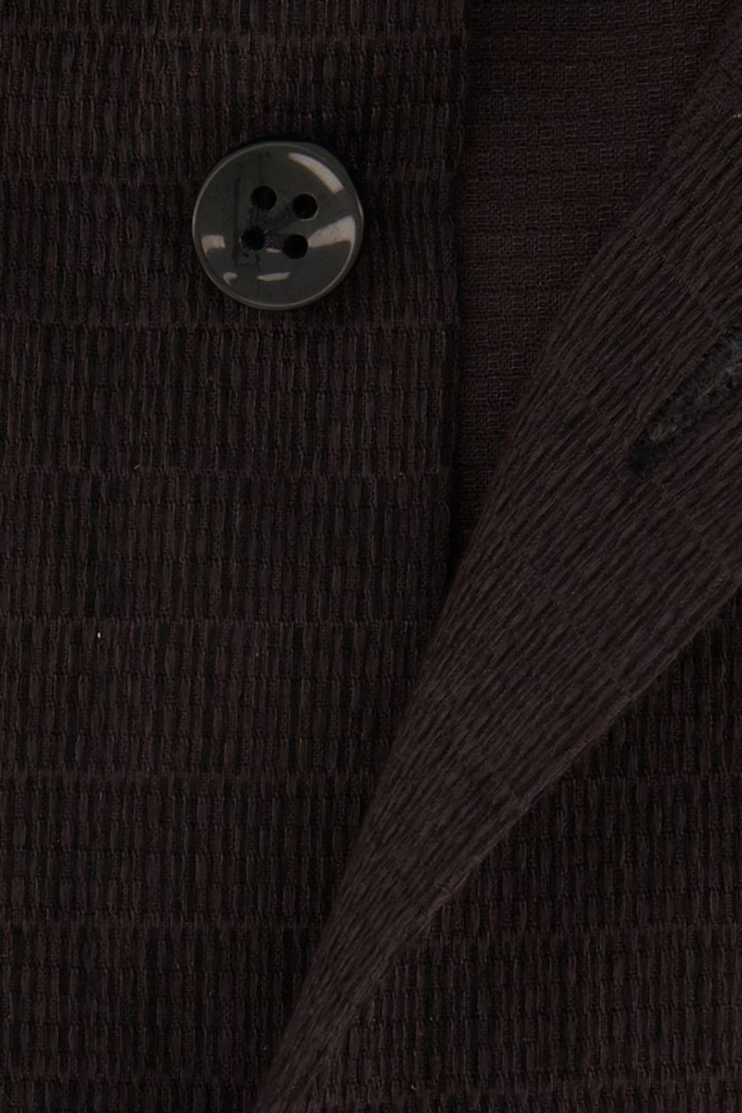 John Miller zakelijk zwart overhemd Tailored Fit  effen katoen