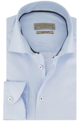 John Miller John Miller overhemd mouwlengte 7 John Miller Tailored Fit normale fit lichtblauw effen katoen