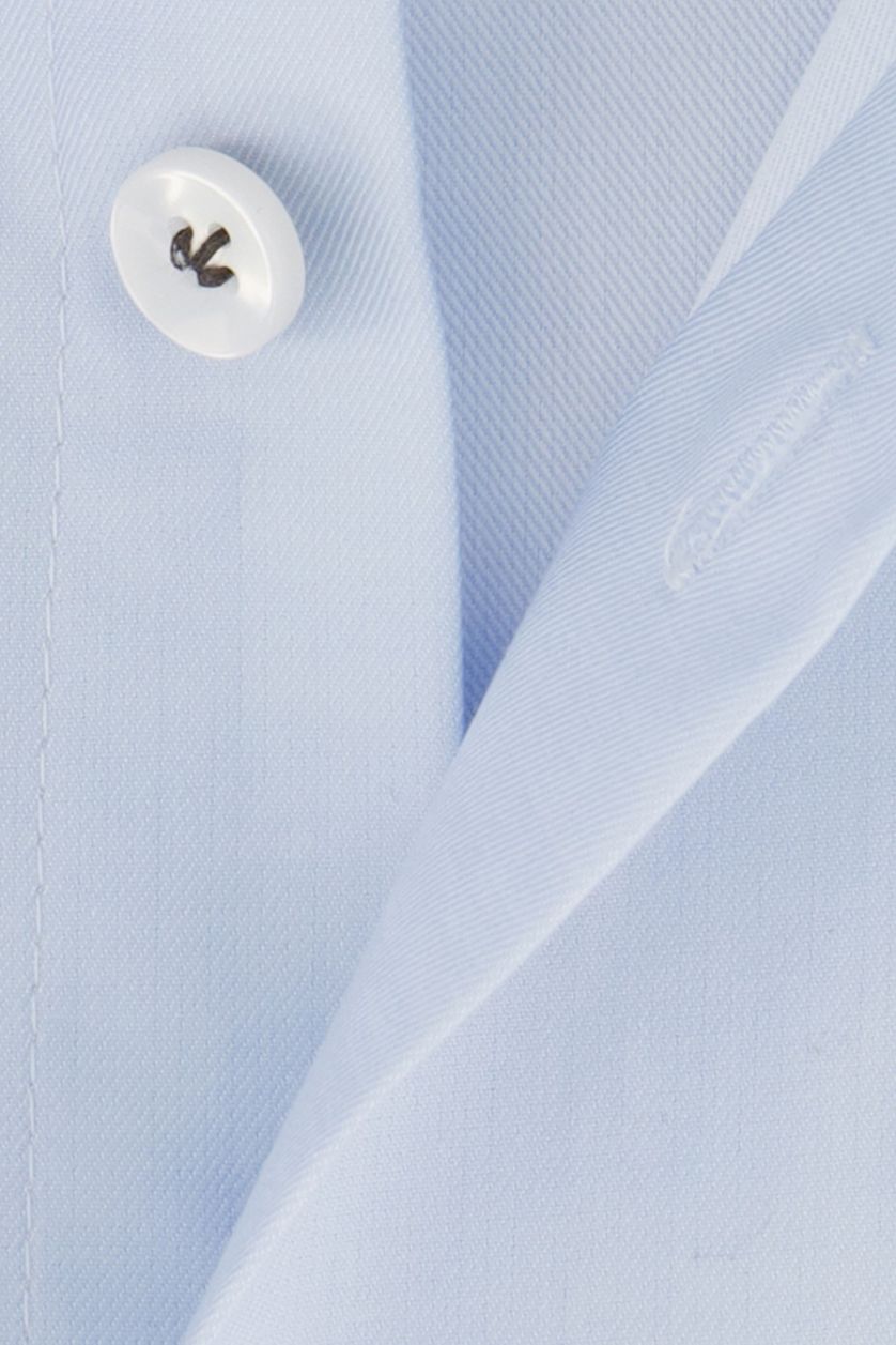 John Miller overhemd mouwlengte 7 Tailored Fit normale fit lichtblauw effen katoen