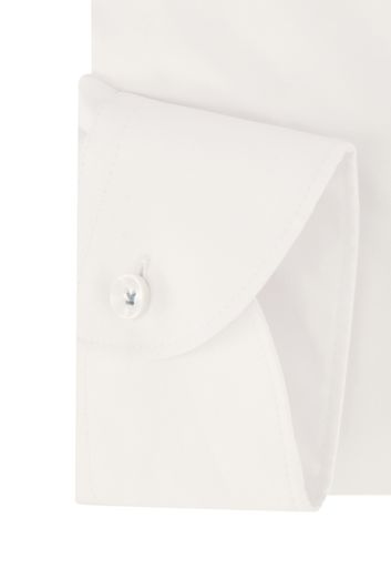 John Miller overhemd mouwlengte 7 John Miller Tailored Fit normale fit wit effen katoen