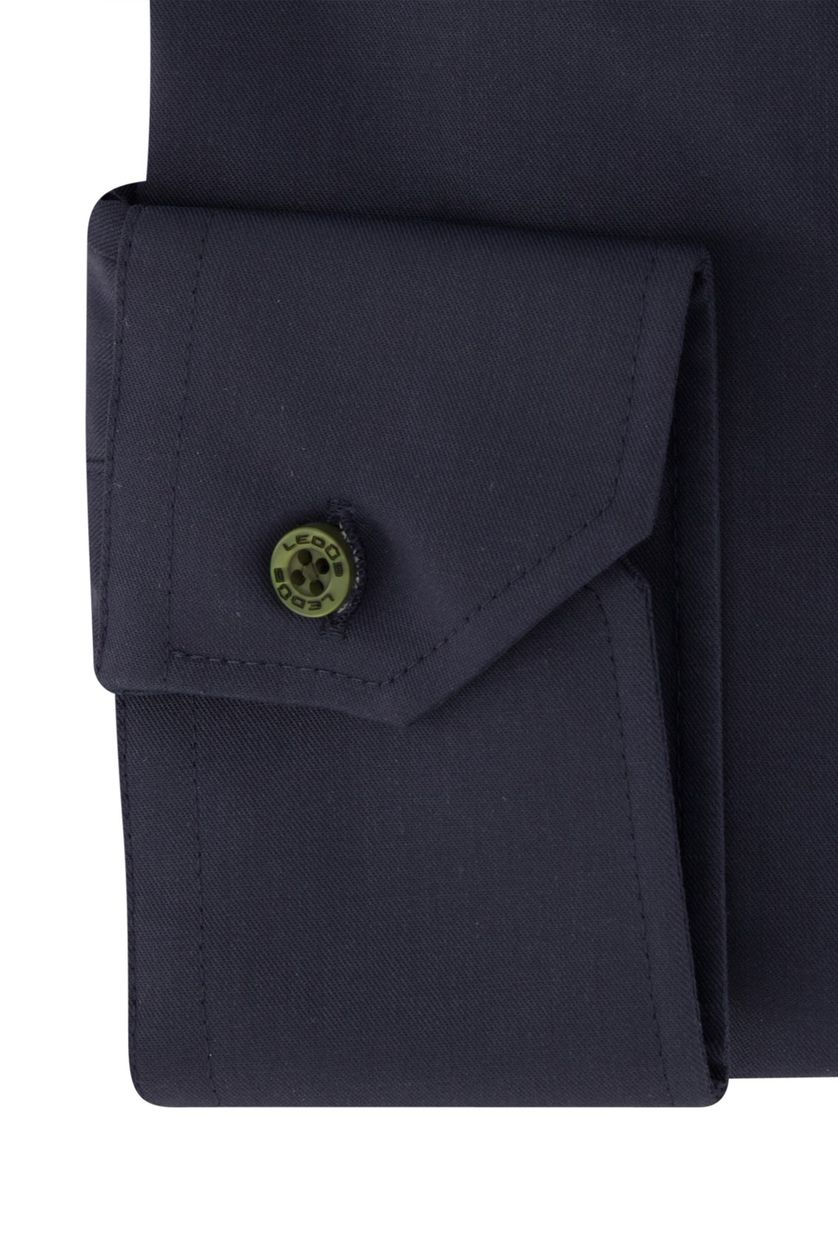 Ledub business overhemd Modern Fit donkerblauw strijkvrij