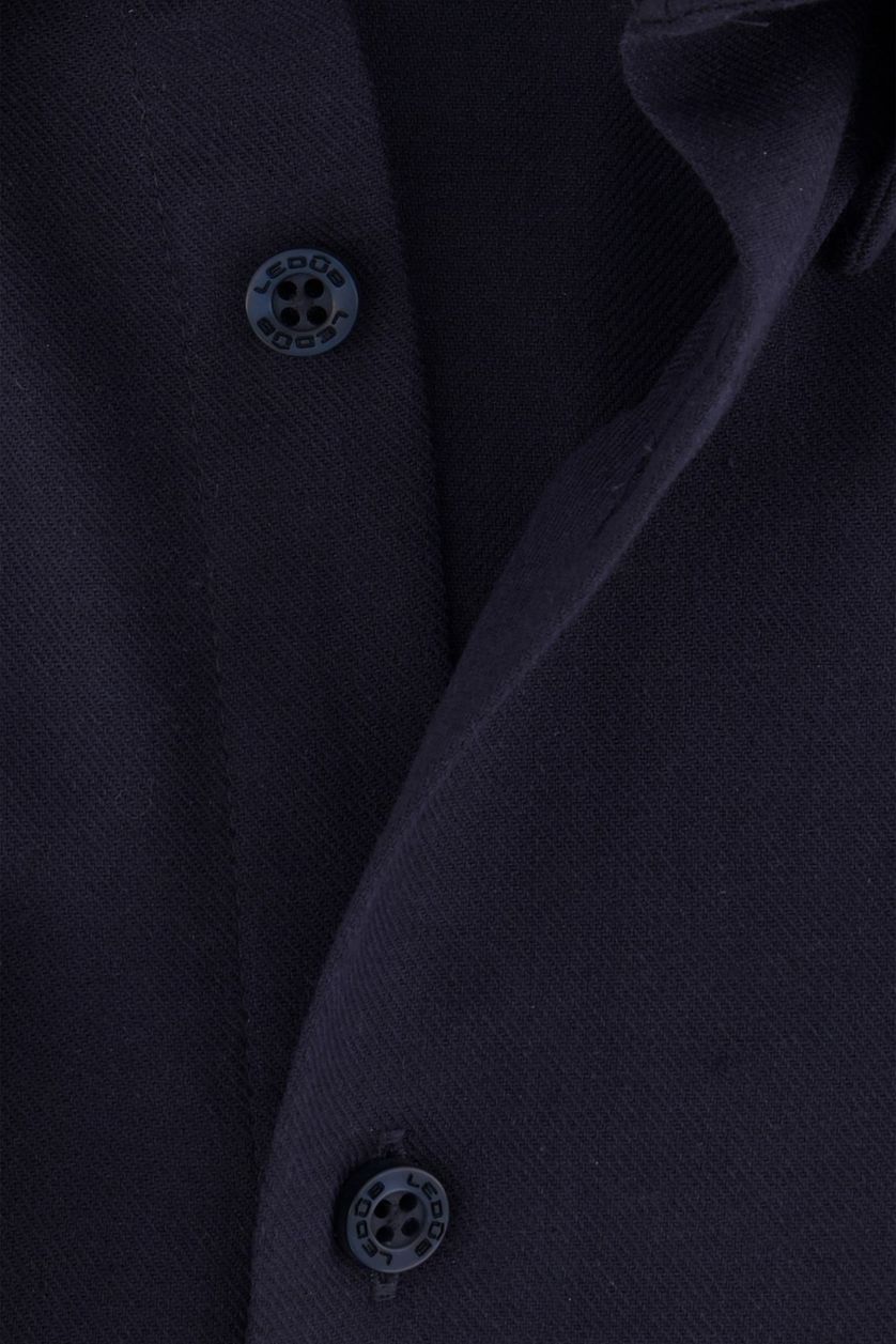 Ledub business overhemd Modern Fit donkerblauw effen normale fit