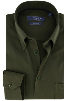 Ledub Ledub overhemd normale fit groen effen button-down