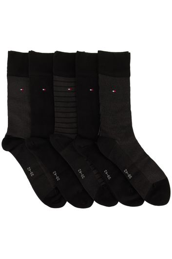 Tommy Hilfiger sokken 5-pack zwart giftbox