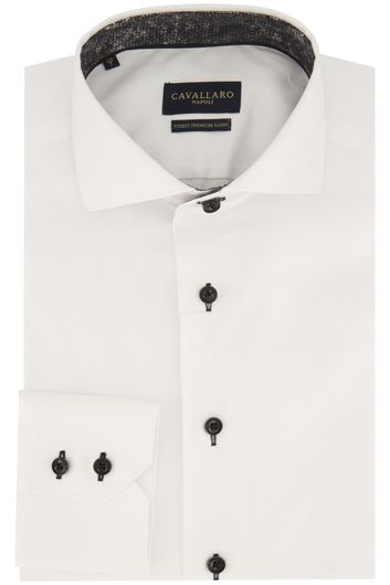 Overhemd Vantiaco Cavallaro mouwlengte 7 slim fit wit