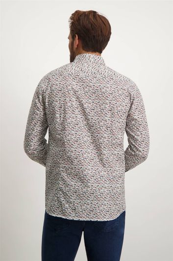 State of Art overhemd grijs geprint