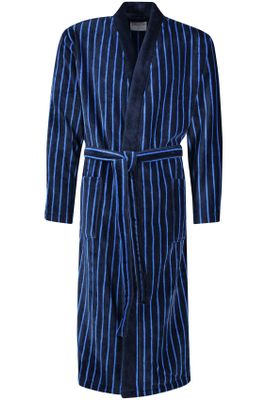 Schiesser Schiesser badjas katoen blauw gestreept Essentials