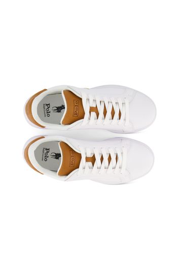 Polo Ralph Lauren sneakers wit/bruin leer