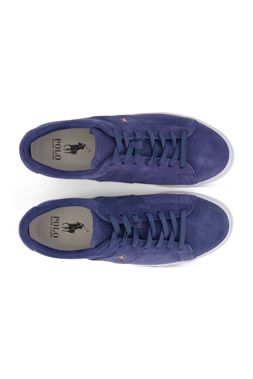 Polo Ralph Lauren sneakers effen leer blauw met logo