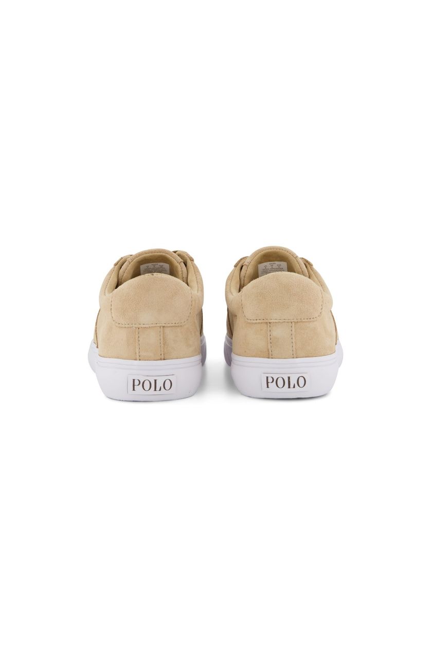 Polo Ralph Lauren sneakers effen leer beige met logo