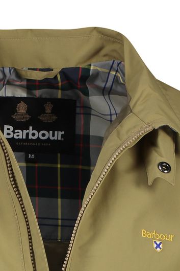 Barbour tussenjas bruin effen rits normale fit 