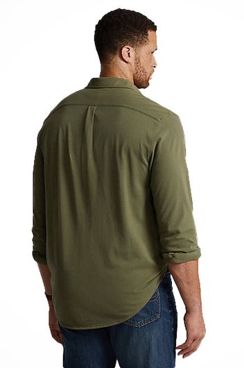 Polo Ralph Lauren casual overhemd Big & Tall normale fit groen effen katoen