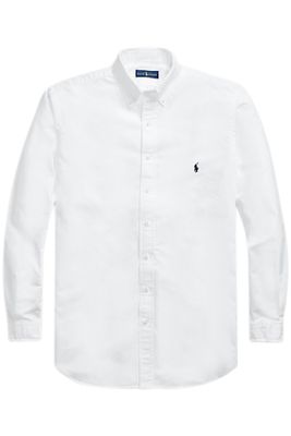 Polo Ralph Lauren Polo Ralph Lauren casual overhemd normale fit wit effen katoen met logo