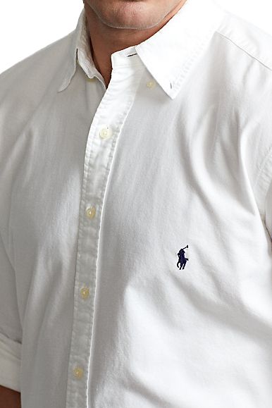 Big & Tall Polo Ralph Lauren casual overhemd normale fit wit