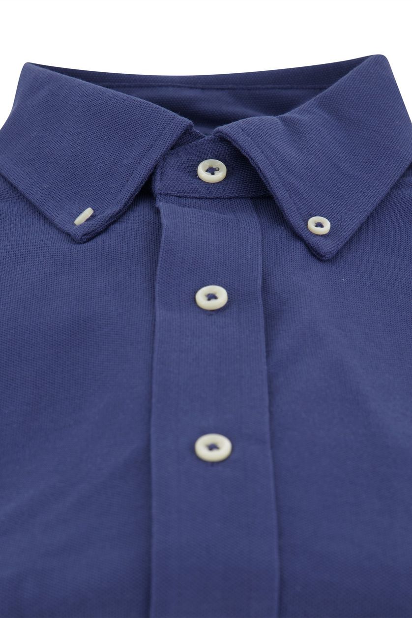 Polo Ralph Lauren overhemd donkerblauw effen katoen slim fit