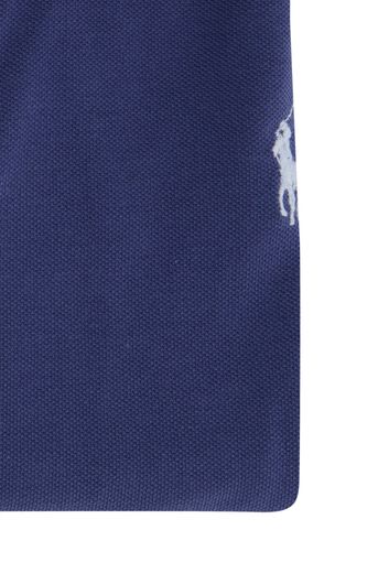 casual overhemd Polo Ralph Lauren donkerblauw effen katoen slim fit 