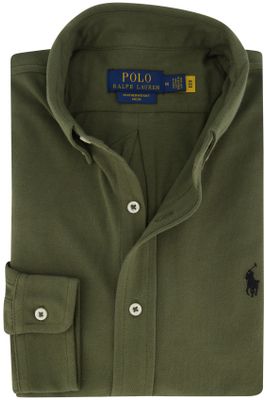 Polo Ralph Lauren Polo Ralph Lauren casual overhemd slim fit groen effen katoen