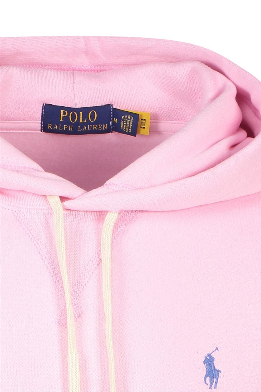 Polo Ralph Lauren sweater roze effen katoen hoodie met logo